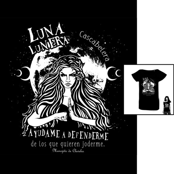 Camiseta Luna Lunera de Manojito de Claveles patrón femenino