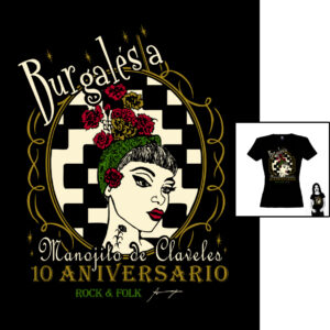 Camiseta Burgalesa Décimo Aniversario entallada de Manojito de Claveles