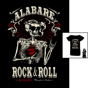 Camiseta Alabaré Rock and Roll de Manojito de Claveles patrón femenino