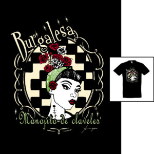 Camiseta Burgalesa de Manojito de Claveles patrón tubular unisex