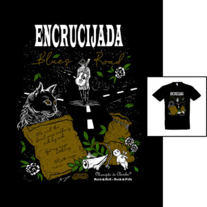 Camiseta Encrucijada Blues Road de Manojito de Claveles patrón unisex